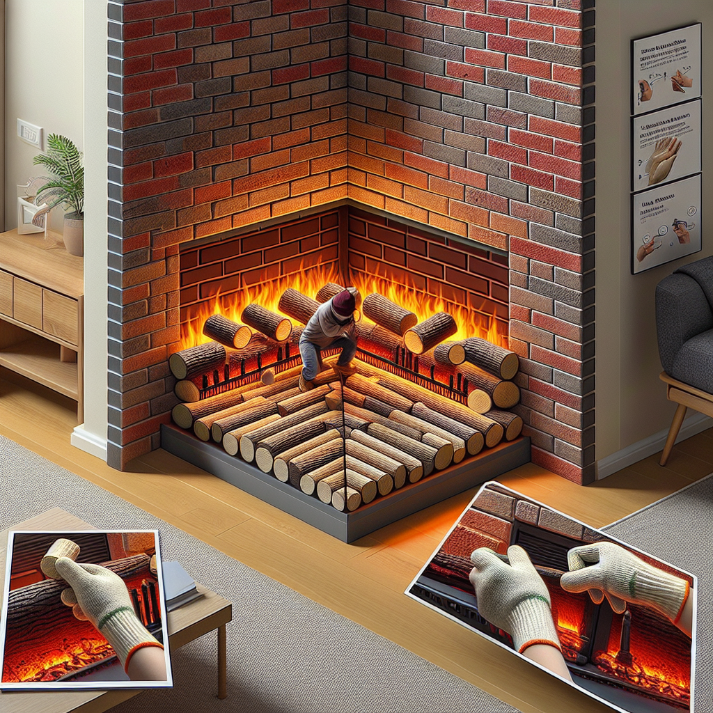 How to Install Ceramic Fireplace Logs in a Corner Fireplace