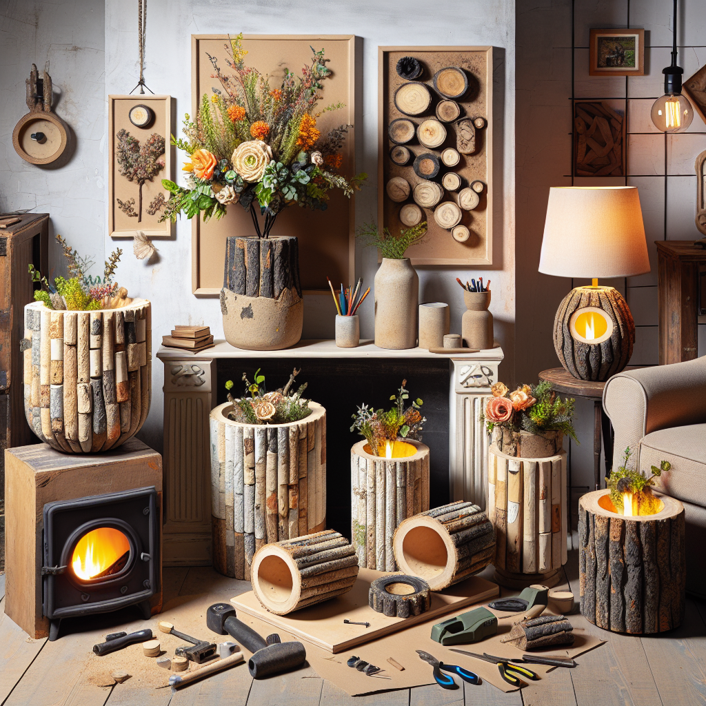 The Best DIY Projects Using Old Ceramic Fireplace Logs