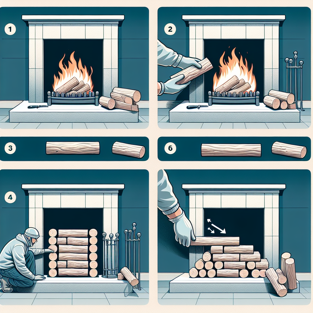 how to arrange ceramic fire logs