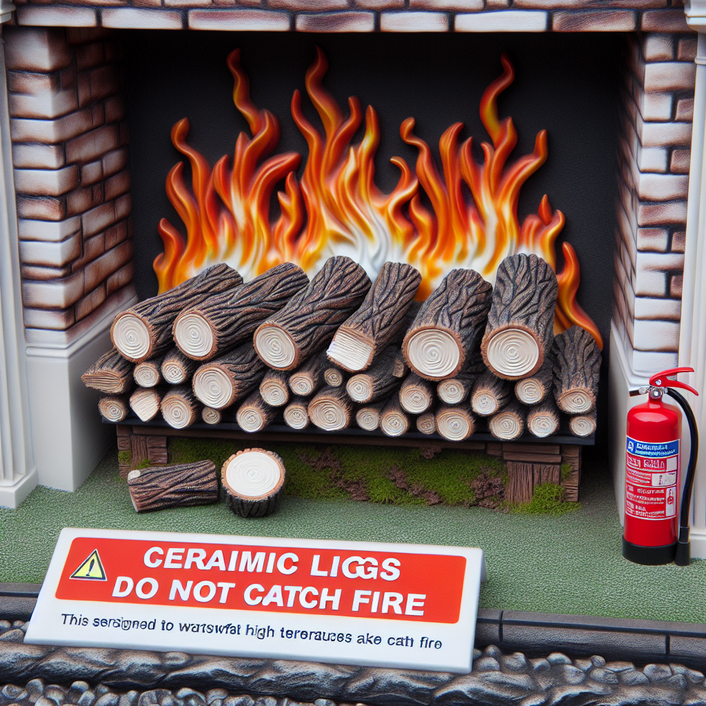 can ceramic logs catch fire