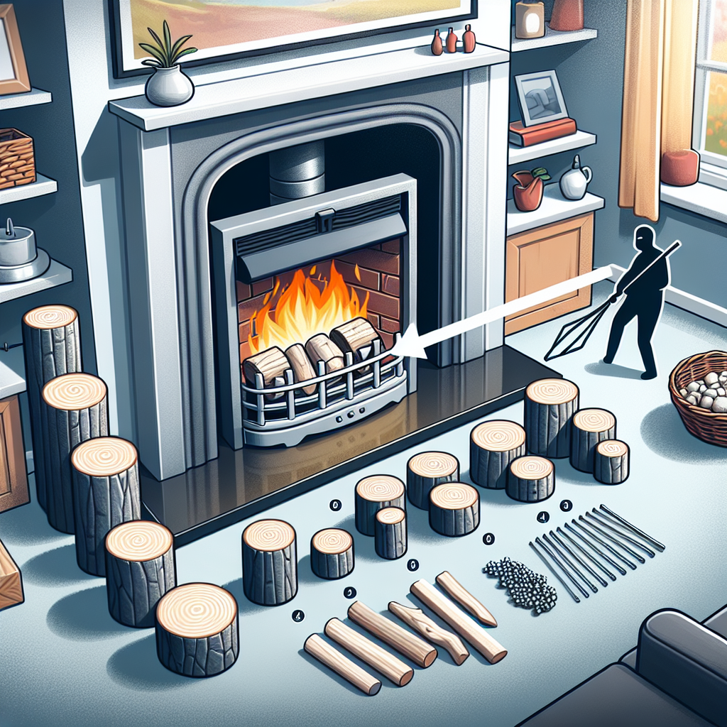 how to place ceramic logs in gas fireplace