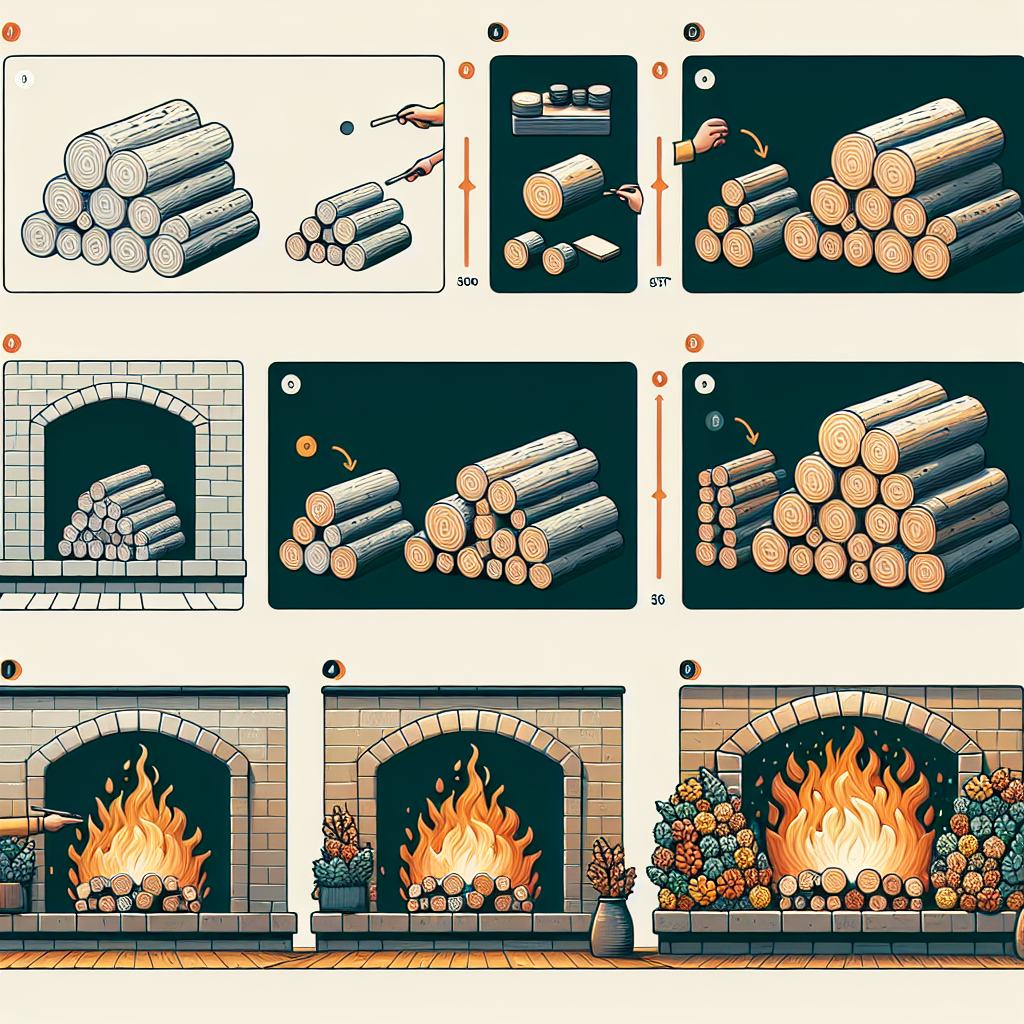 how to arrange ceramic fireplace logs