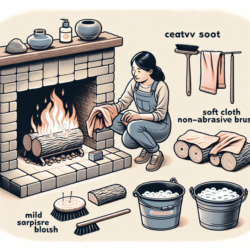 how to clean soot off ceramic logs
