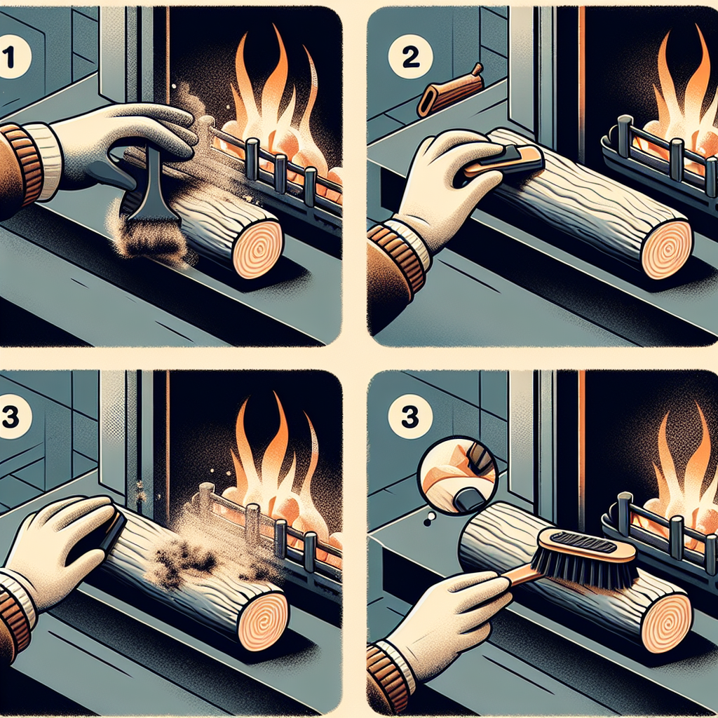 how to clean ceramic gas fire logs
