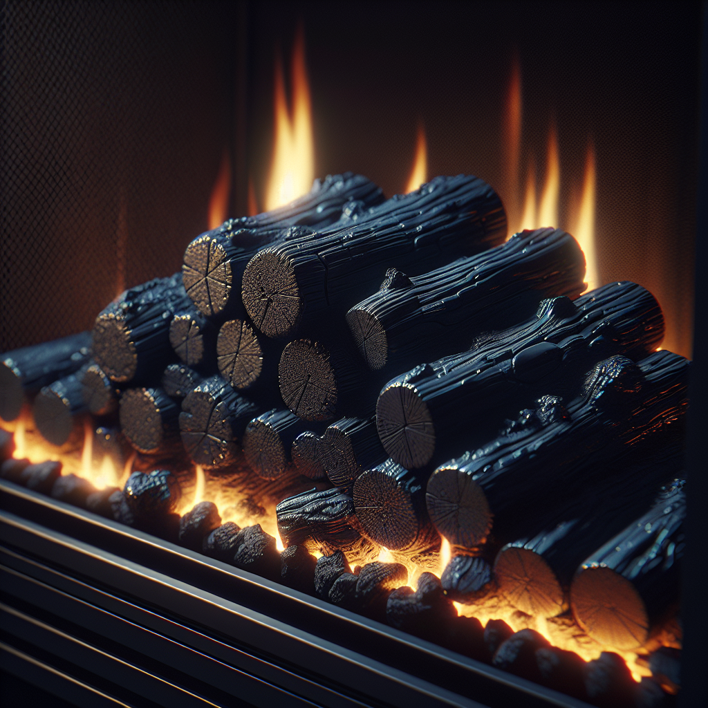 why are my ceramic logs turning black