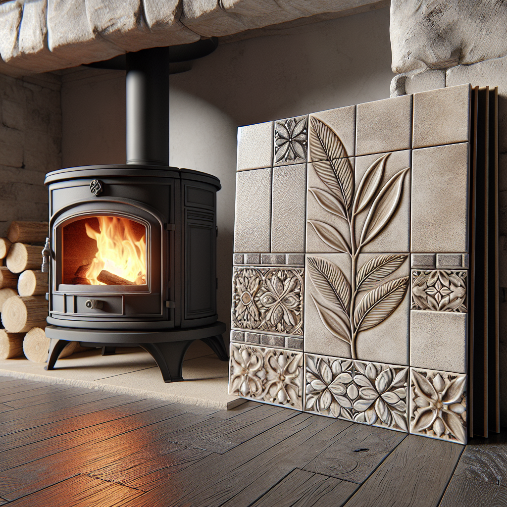 can i use ceramic tiles behind a log burner