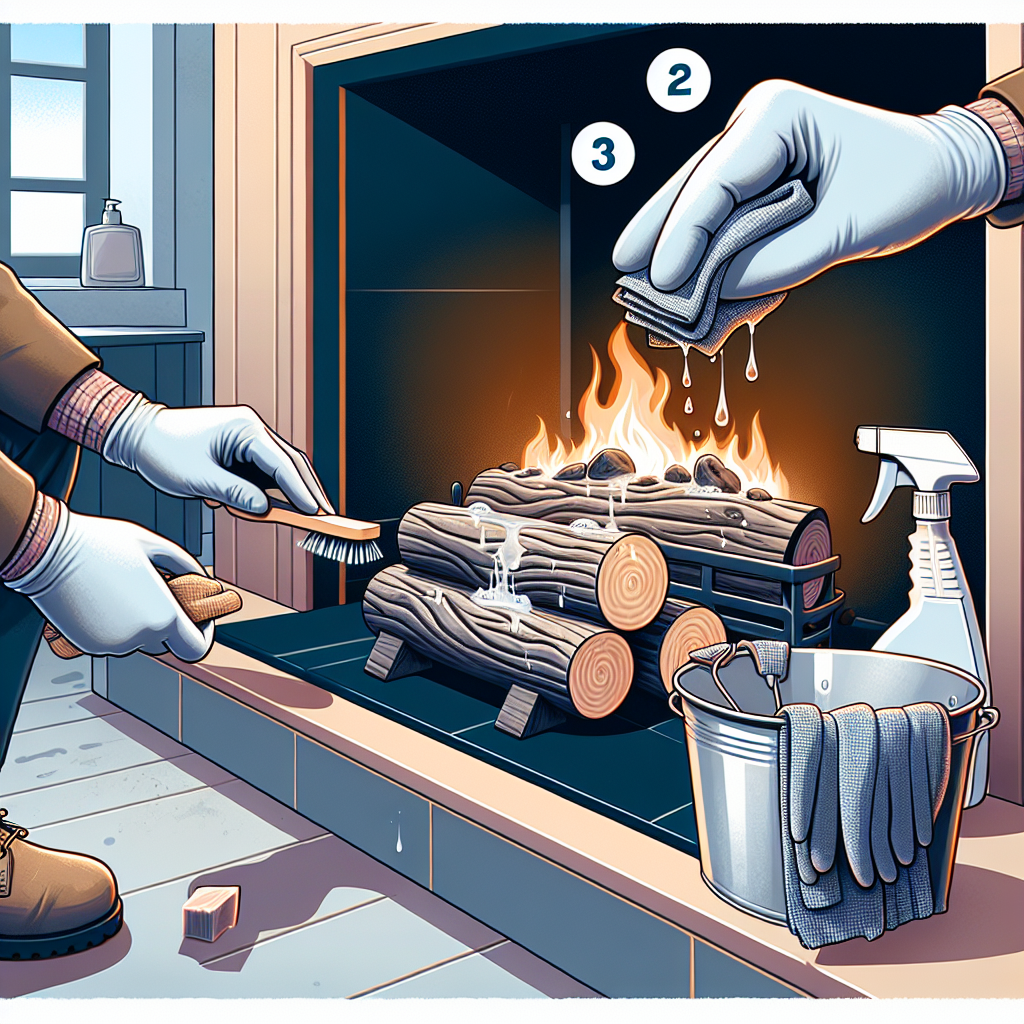 can you clean ceramic fireplace logs