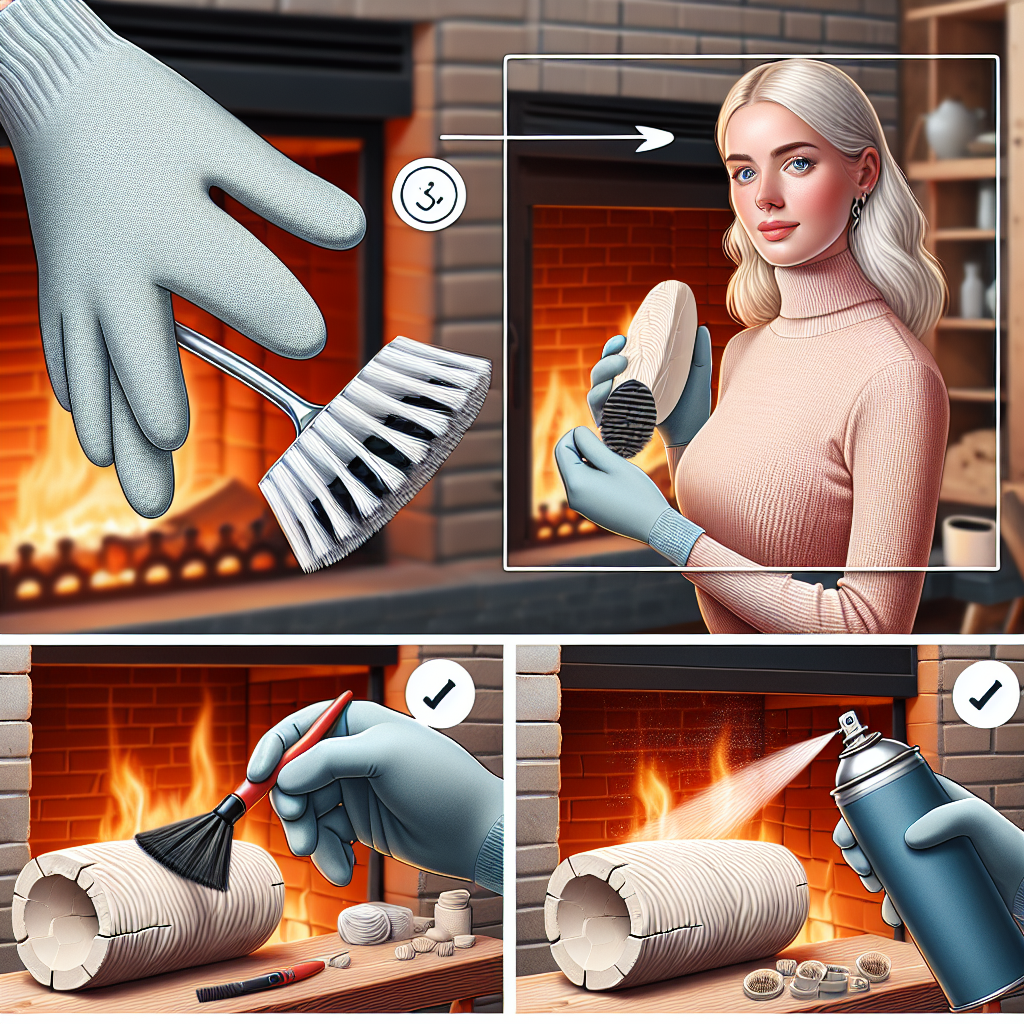 how to clean ceramic logs
