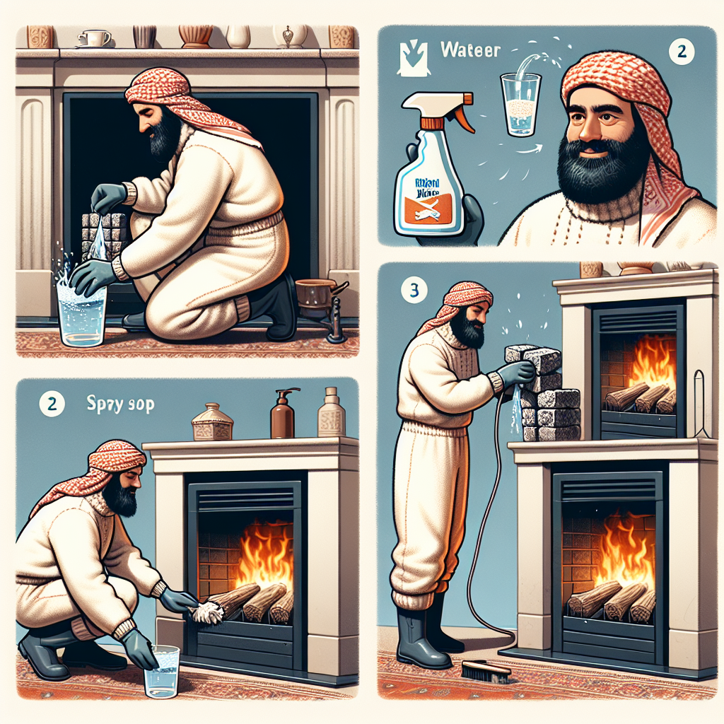 how to clean ceramic gas fireplace logs