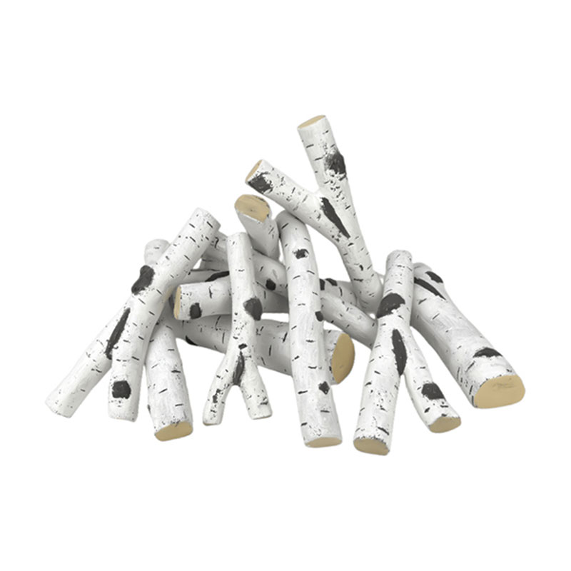 10 Inch Ceramic Birch Logs For Gas Fireplace- Ceramic Gas Logs ...