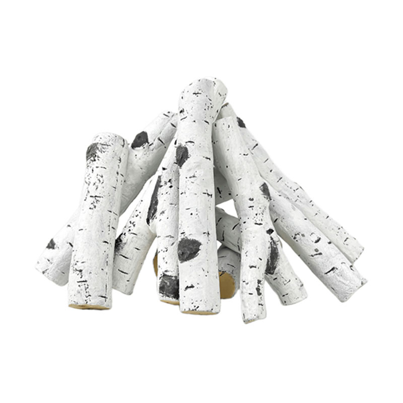 10 Inch Ceramic Birch Logs For Gas Fireplace- Ceramic Gas Logs ...