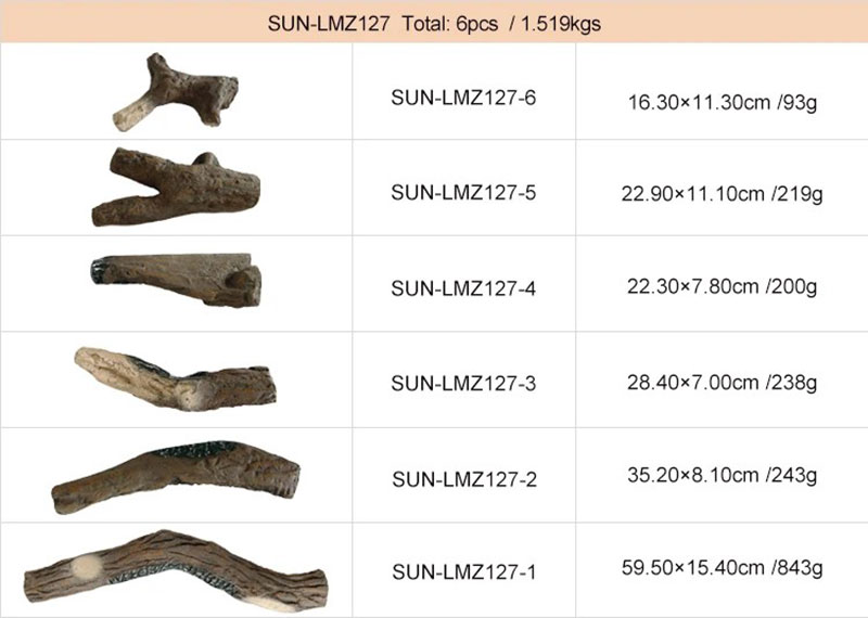 ceramic logs for electric fireplace