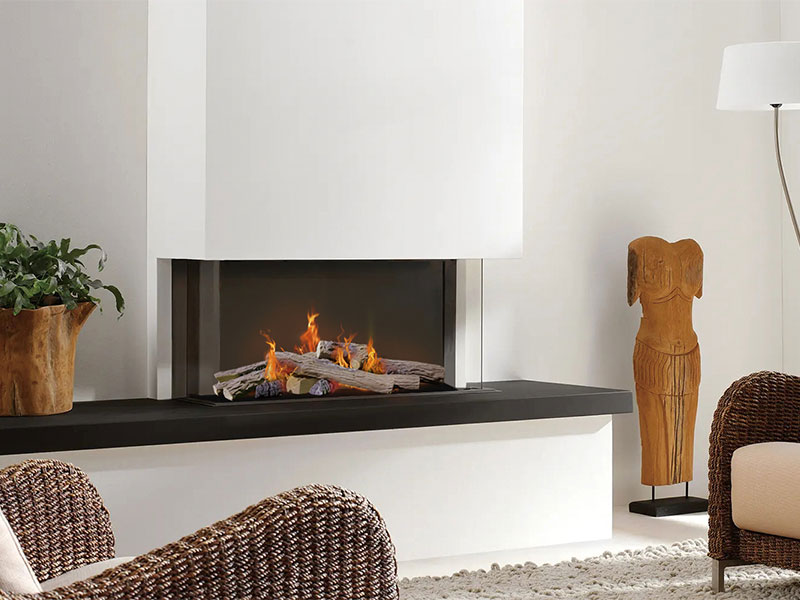 ceramic wood for fireplace