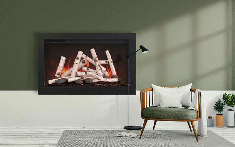 fake birch logs for gas fireplace