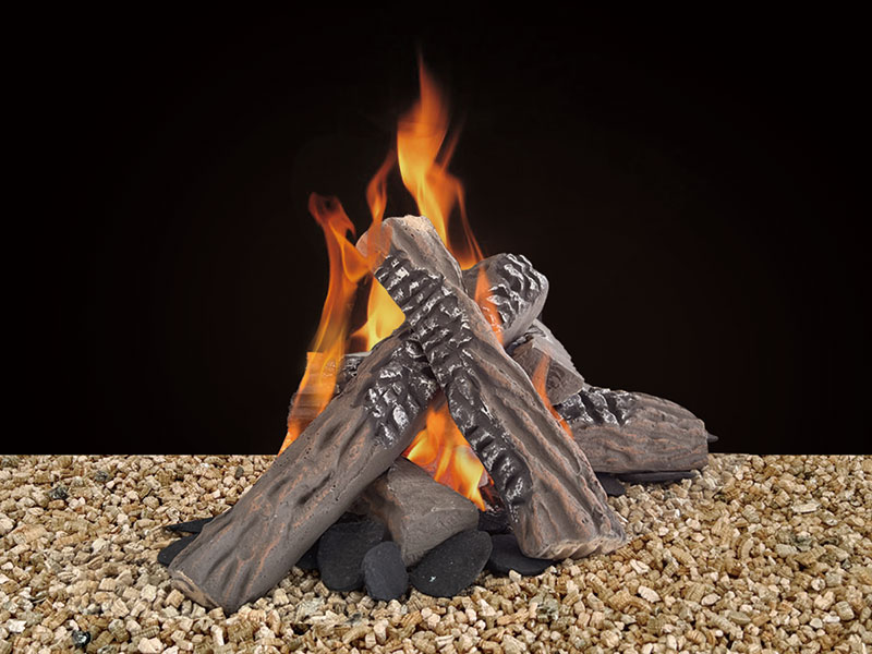 replace fake logs in gas fireplace 1