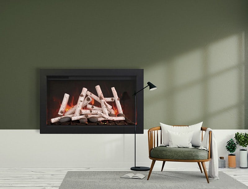 fake birch logs for gas fireplace 1
