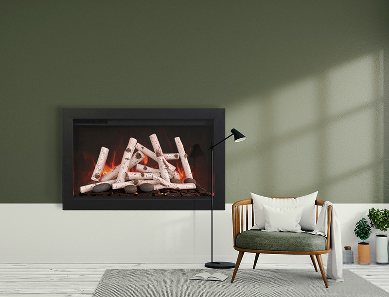 fake birch logs for gas fireplace