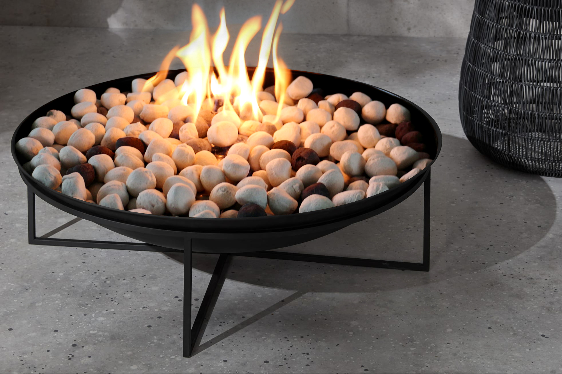 osker fire pit skull