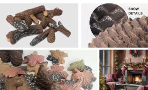High End Ceramic Fiber Pine Cones for Fireplaces