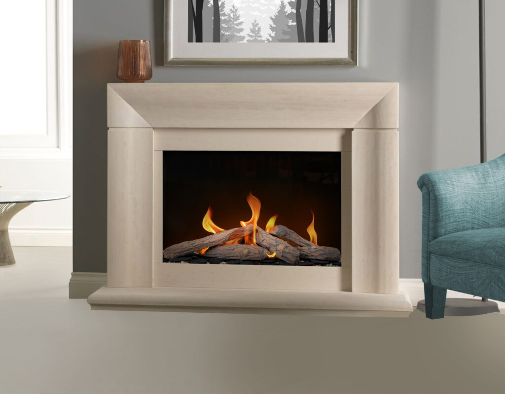 What are the benefits of using ceramic fiber as one of the raw materials for making fireplace logs